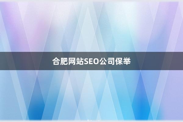 合肥网站SEO公司保举